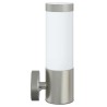 Appliques murales outdoor 2 pcs en acier inoxydable argent IP44 