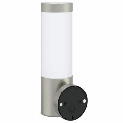 Appliques murales outdoor 2 pcs en acier inoxydable argent IP44 