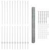 Ensemble de Clôture Hexagonale Pack de 2 Acier galvanisé 25 x 1.5 m 