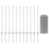 Clôture Euro avec 11 poteaux en U Argent 0,8x25 m Acier 