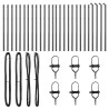 Poteaux de Clôture 26 pcs Gris Ø32 mm 100 cm Acier Galvanisé 