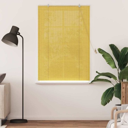 Stores et Occultants avec des rideaux Jaune 120 x 160 cm Bambou 