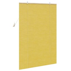 Stores et Occultants avec des rideaux Jaune 120 x 160 cm Bambou 
