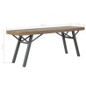 Banc de jardin 120 cm Bois d'acacia solide 
