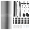 Ensemble de clôture Paquet de 2 Gris Acier revêtu 25 x 1 m 