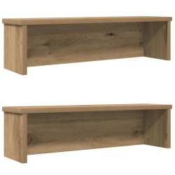 Étagères de cuisine empilables 2 pcs chêne artisanal 50x15x16cm 