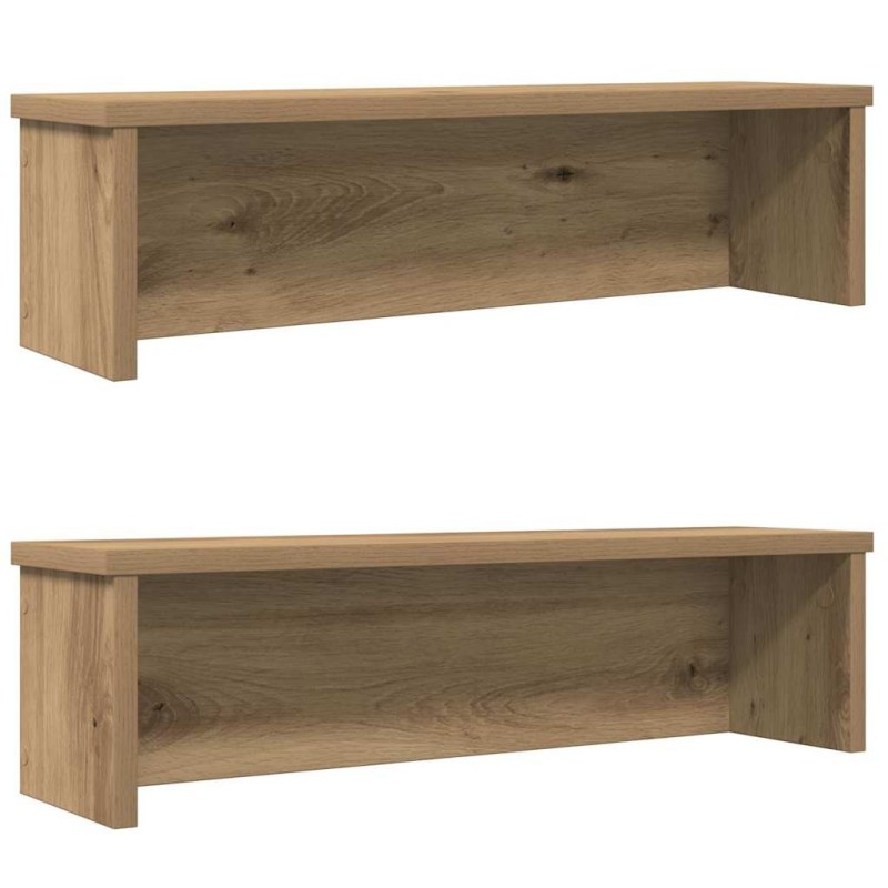 Étagères de cuisine empilables 2 pcs chêne artisanal 50x15x16cm 
