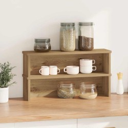 Étagères de cuisine empilables 2 pcs chêne artisanal 50x15x16cm 