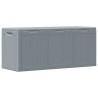 Boîte de rangement de jardin 270 L Gris PP aspect bois 