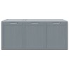Boîte de rangement de jardin 270 L Gris PP aspect bois 
