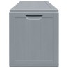 Boîte de rangement de jardin 270 L Gris PP aspect bois 