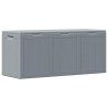 Boîte de rangement de jardin 270 L Gris PP aspect bois 
