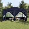 Tente de fête avec 8 parois latérales bleues 4x4 m PE 
