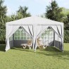 Tente de fête avec 8 cloisons blanches, 4x4 m en PE 