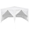 Tente de fête avec 8 cloisons blanches, 4x4 m en PE 