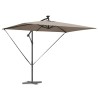 Parasol banane à mât déporté Taupe 294 x 200 x 254 cm 