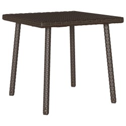 Table basse de jardin rectangulaire marron 40x40x37 cm rotin 