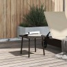 Table basse de jardin rectangulaire marron 40x40x37 cm rotin 