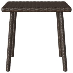 Table basse de jardin rectangulaire marron 40x40x37 cm rotin 