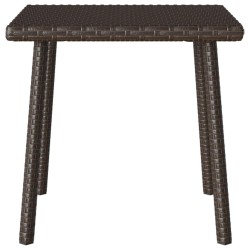 Table basse de jardin rectangulaire marron 40x40x37 cm rotin 