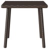 Table basse de jardin rectangulaire marron 40x40x37 cm rotin 