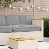 Set de coussins de palette avec oreiller 3 pcs Gris 