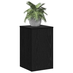 Supports de plantes 2 pcs Chêne noir 30 x 30 x 50 cm en bois d'ingénierie. 