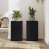 Supports de plantes 2 pcs Chêne noir 30 x 30 x 50 cm en bois d'ingénierie. 