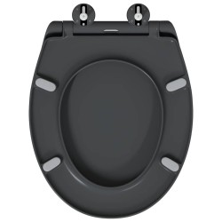 Abattant de toilette à ouverture rapide avec fermeture douce Duroplast Anthracite 