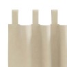 Rideaux occultants avec boucles de suspension 2 pièces en velours crème 