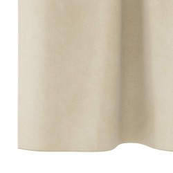 Rideaux occultants avec boucles de suspension 2 pièces en velours crème 