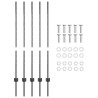Poteaux de clôture 10 pcs en U gris 120 cm en acier 