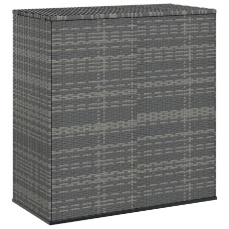 Boîte à coussins de jardin Résine tressée 100x49x103,5 cm Gris 