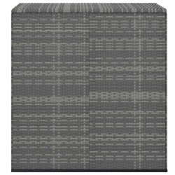 Boîte à coussins de jardin Résine tressée 100x49x103,5 cm Gris 