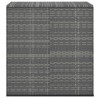 Boîte à coussins de jardin Résine tressée 100x49x103,5 cm Gris 