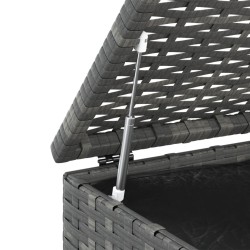 Boîte à coussins de jardin Résine tressée 100x49x103,5 cm Gris 