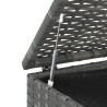 Boîte à coussins de jardin Résine tressée 100x49x103,5 cm Gris 