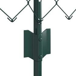Clôture en fil de fer avec 10 poteaux U Vert 0.6x10 m Acier 