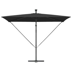 Parasol banane à mât déporté Noir 294 x 200 x 254 cm 