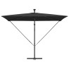 Parasol banane à mât déporté Noir 294 x 200 x 254 cm 