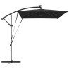 Parasol banane à mât déporté Noir 294 x 200 x 254 cm 
