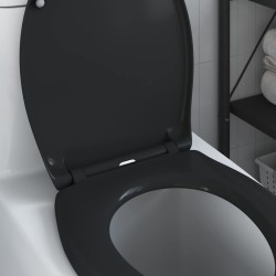 Toilette avec abattant à fermeture douce en Duroplast Noir de vidaXL 