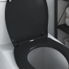Toilette avec abattant à fermeture douce en Duroplast Noir de vidaXL 