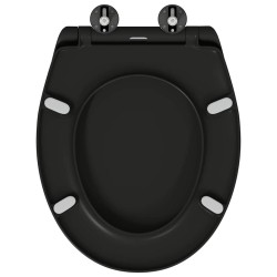Toilette avec abattant à fermeture douce en Duroplast Noir de vidaXL 
