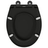 Toilette avec abattant à fermeture douce en Duroplast Noir de vidaXL 