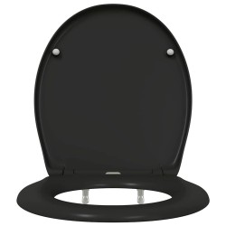 Toilette avec abattant à fermeture douce en Duroplast Noir de vidaXL 