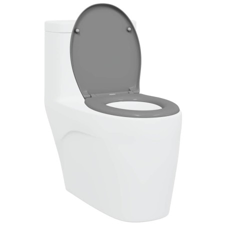 Toilette à libération rapide avec fermeture douce Duroplast Grise 