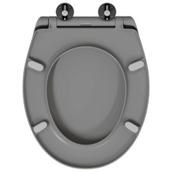 Toilette à libération rapide avec fermeture douce Duroplast Grise 