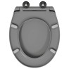 Toilette à libération rapide avec fermeture douce Duroplast Grise 