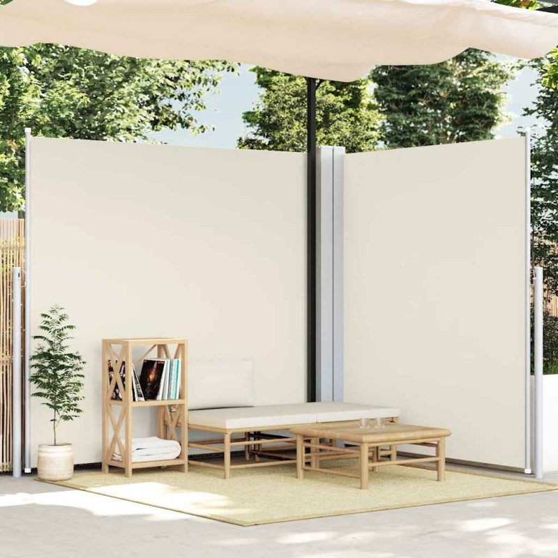 Auvent latéral rétractable Crème 220x600 cm 